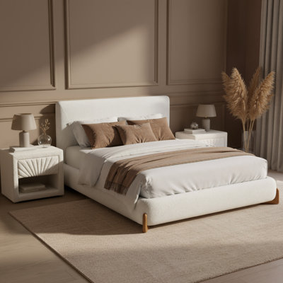Queen Bed Ivory
