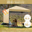 FXSGER 250cm W x 250cm D Polycarbonate Cover Retractable Patio Awning-128907813