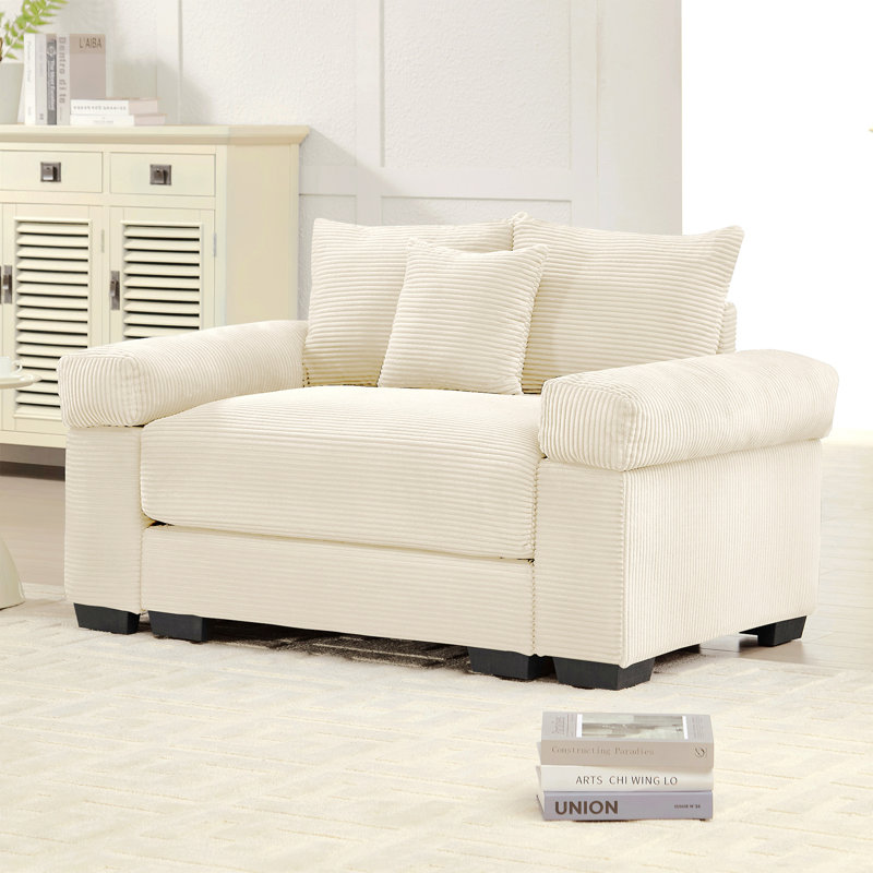 Canapé modulaire surdimensionné 54,3 po Cloud, Crème