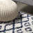 Sineu Moroccan Diamond Shag Beige/Navy Rug-2110097026