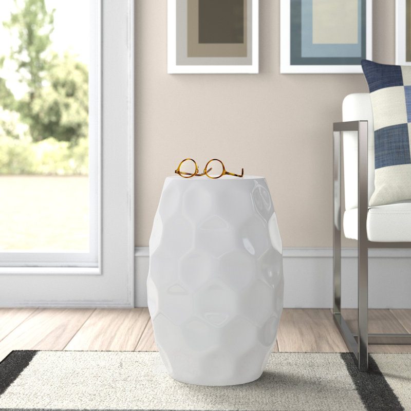 Aavan End Table, White