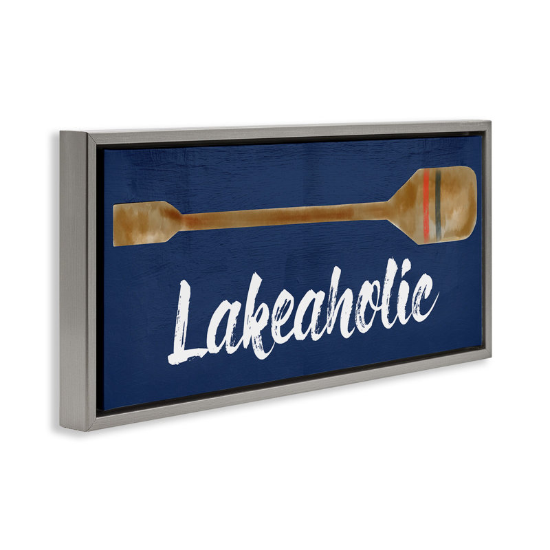 Aviron de bateau Lakeaholic, Cadre flottant gris lustré, H 14 po x l 31 po