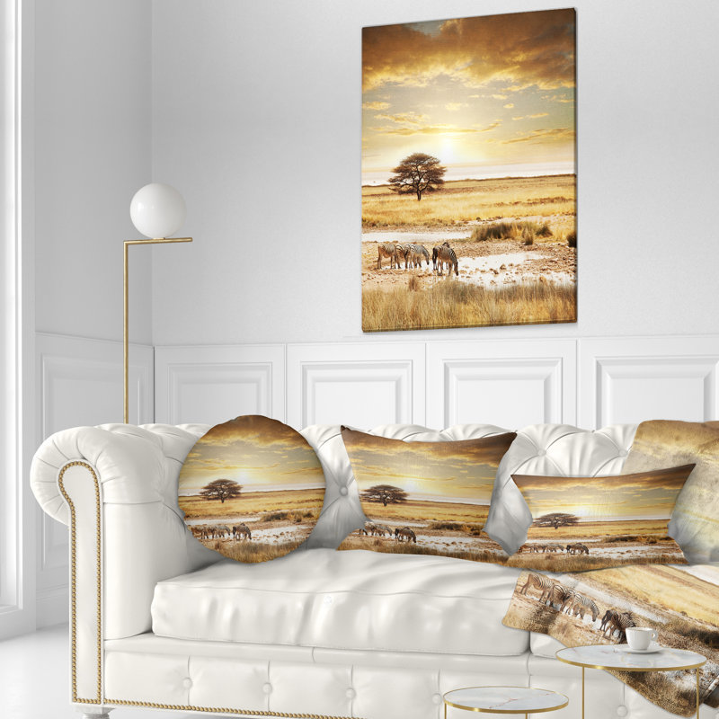 Coussin lombaire d’eau potable zèbres