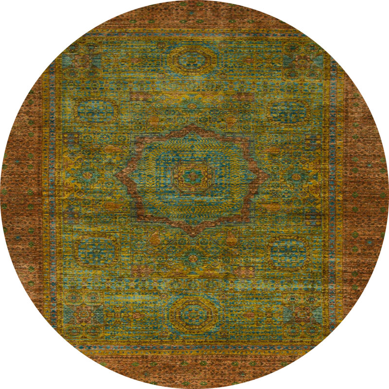 Tapis abstrait moderne 1323, Rond 6 pi