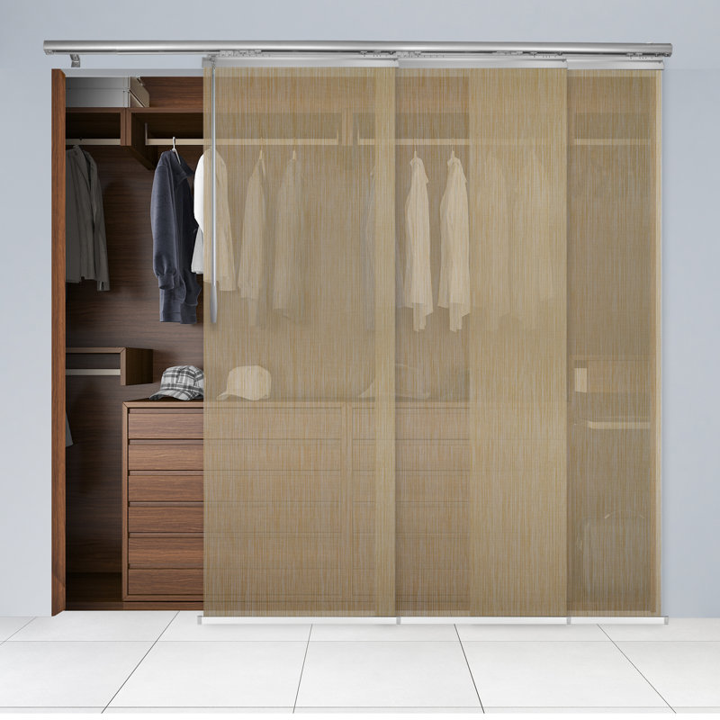 Store vertical semi-diaphane, L 66 po x L 116 po, Noir