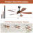 45 Inch Matte Black Ceiling Fan With Dark Wood Grain ABS Blades DC Motor And Integrated Light-2135463679-2135463675
