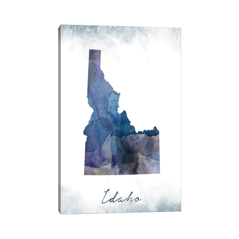 Idaho State Bluish - Wrapped Canvas Painting, 66.04 cm H x 45.72 cm W