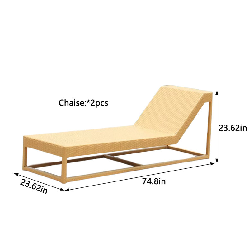 Outdoor Wicker Chaise Lounge