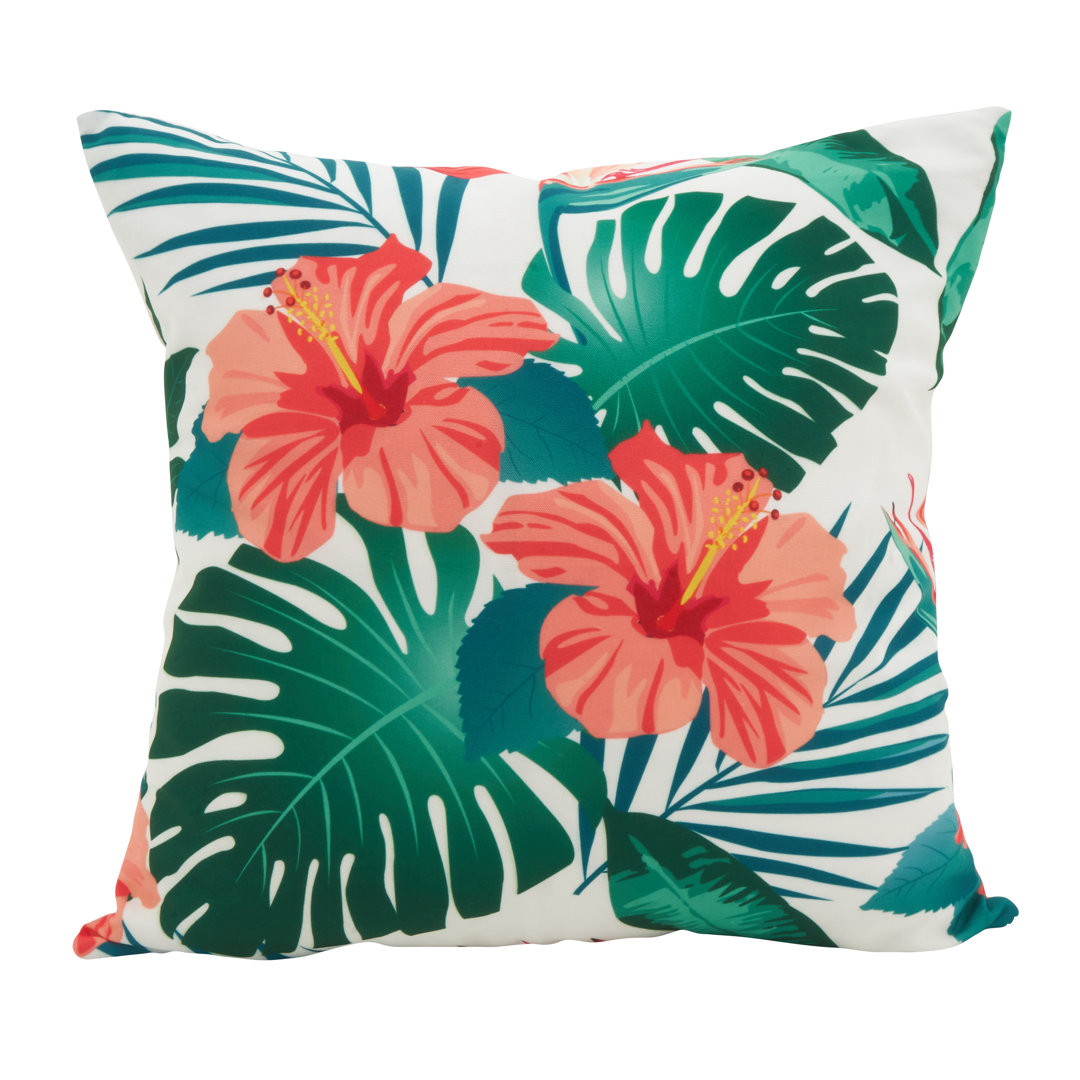 Tahiti Bloom Throw Pillow Saro