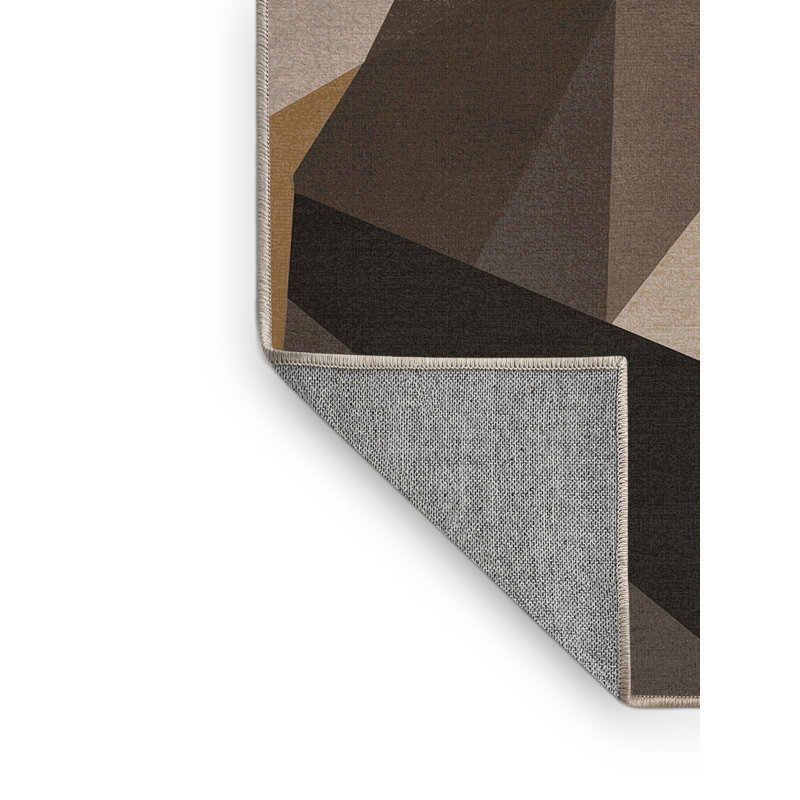 Tapis beige uni lavable à la machine Pavanvir, 7 x 9