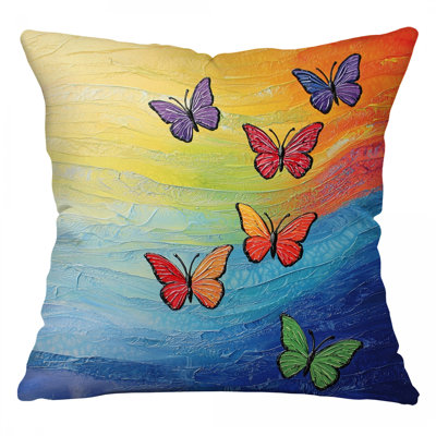 Coussin papillon en coton