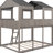 Bunk Bed With Roof And Guardrail - Ideal For ' Bedroom Decor Solid Wood In Antique Gray Provide A Comfortable Sleeping Experience-1227827828