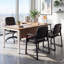 Ensemble de 10 chaises de bureau en cuir avec accoudoirs rembourrés et structure en métal