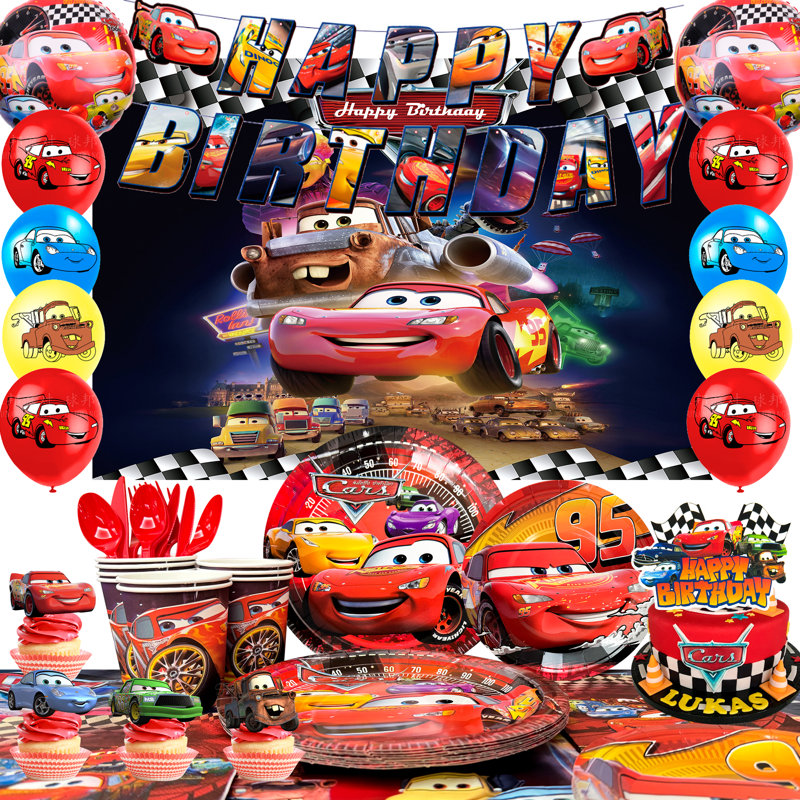 Cars Birthday Party Supplies, Cars Birthday Decorations & Cars Party Tableware Set