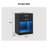 Modern Black Nightstands with Multi-color RGB LED Lights & Charging Station, 2 Drawers & Open Shelf in Minimalist Style-1441720301