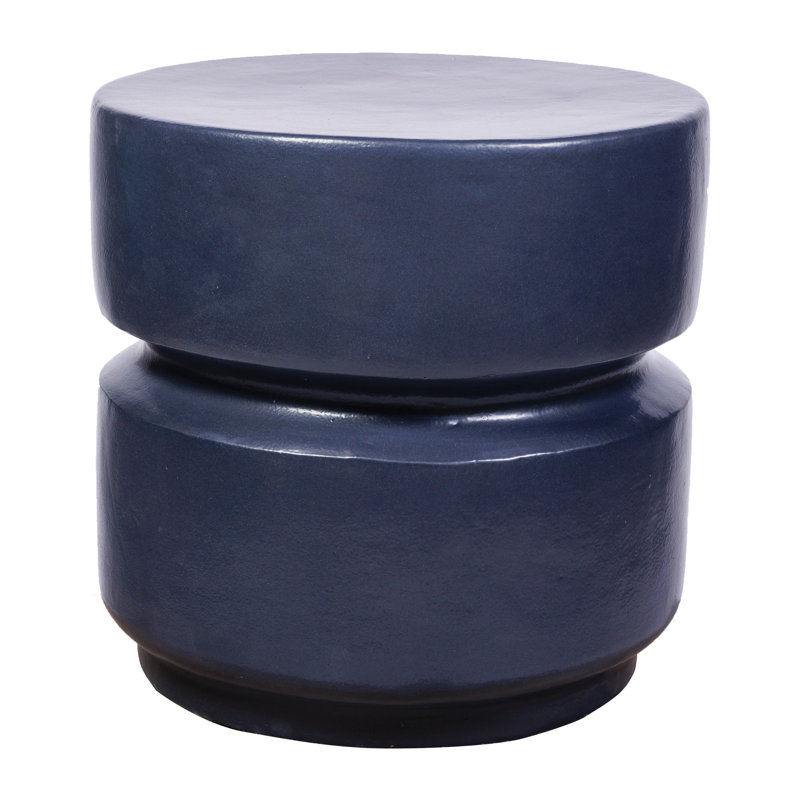 Balance Garden Stool, Indigo Semi Gloss