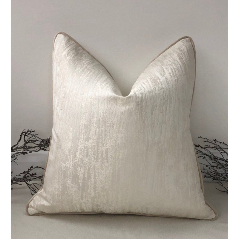Abstract Ivory Square Cushion Cover