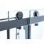 56 à 60 po X 76 po porte de douche coulissante double, 5/16 po verre trempé transparent facile à nettoyer noir mat-103531081