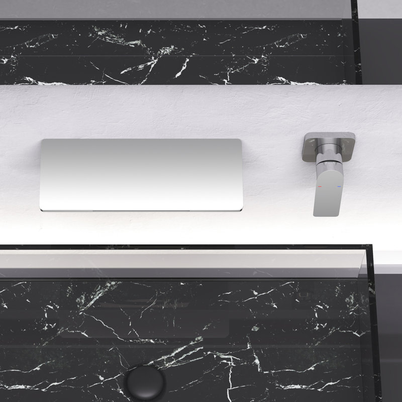 Waterfall Bathroom Sink Faucet, High-Grade Brass Crafted, Single For Smooth Water Temperature And Flow Modification, To Increase Counter Space, 11.57 In. Depth, 4.79 Width, 15.64 Height, 12.13 Lb