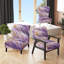 Mauve et or Dynamic Abstractions II - Fauteuil rembourré contemporain, fauteuil d'appoint abstrait moderne-122510868