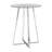 Jashanti Round Bar Table in Clear and Chrome