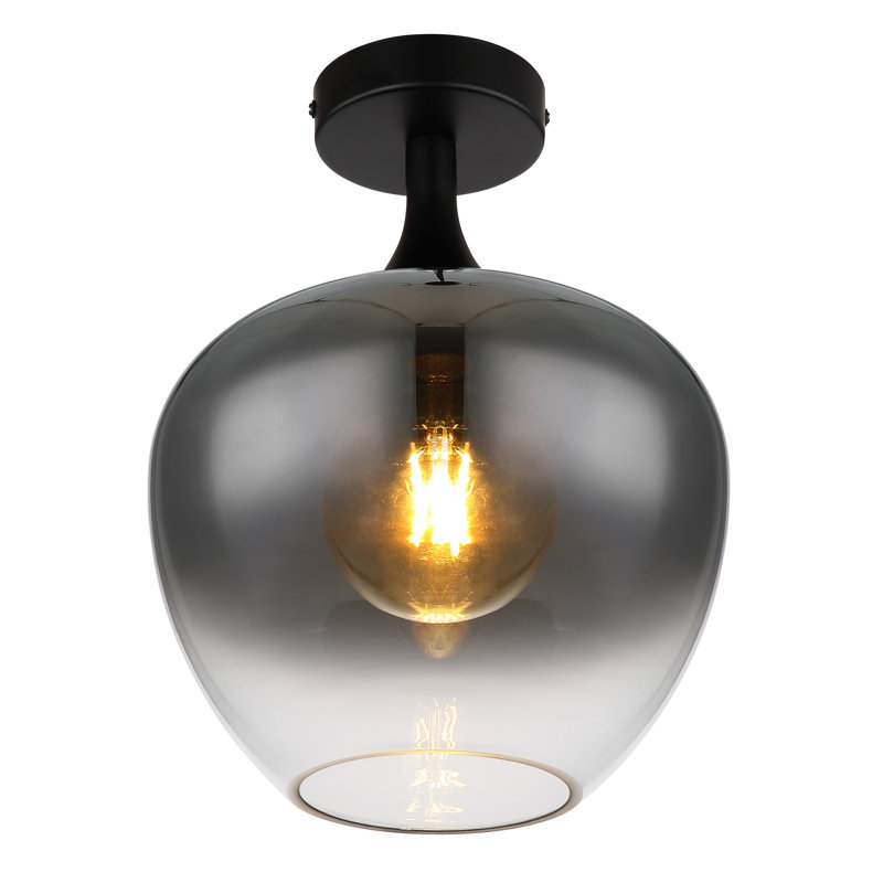 Dillsburg Glass Flush Mount, Matte black