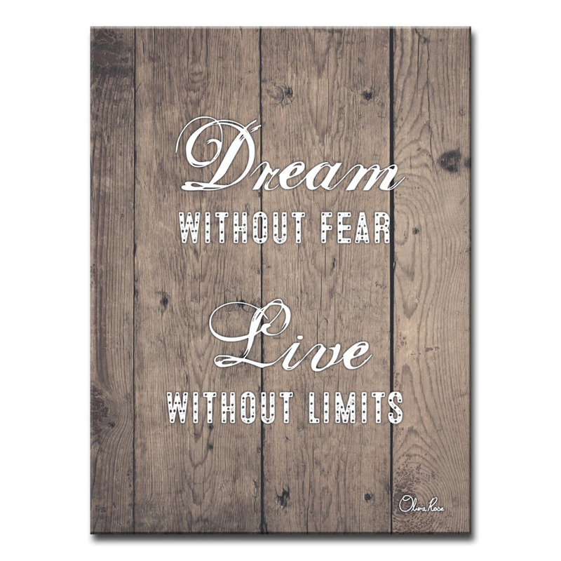 Reproduction d’art textuel sans limites par Olivia rose-toile tendue, H 16 po x l 12 po x P 1,5 po