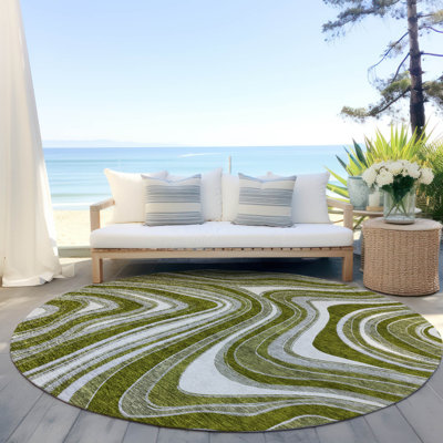 Lamanna Washable Abstract Indoor / Outdoor Rug