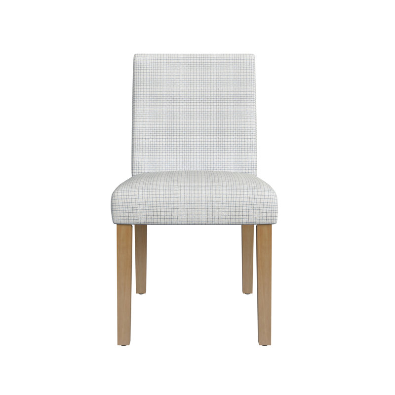 Chaise de salle à manger Prit, Motif quadrillé crème