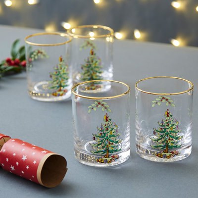 Verres 14 oz DOF en brun, ensemble de 4