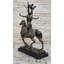Majestic Sculpture en bronze de Guerrier à cheval avec des personnages ailés - Mythique statue héroique