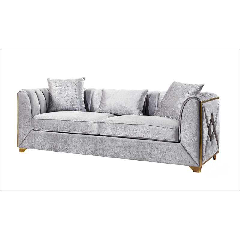 Canapé de style moderne en bois, Argent argent