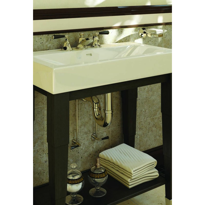 Monterey Art Deco Collection Deco Moderne 8" Widespread Lavatory Faucet, Polished Brass