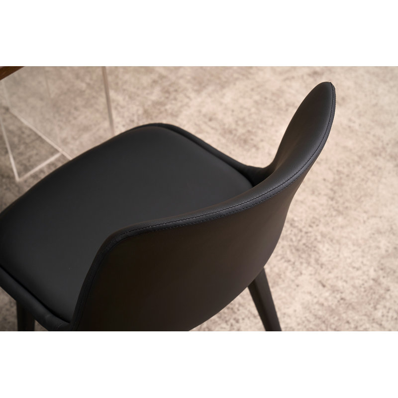 Chaise de salle à manger, ensemble de 4 chaises de salle à manger de cuisine modernes, chaises d'appoint de salle à manger rembourrées en plastique avec pieds en plastique
