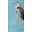 Grey heron - 24"x48" Framed canvas