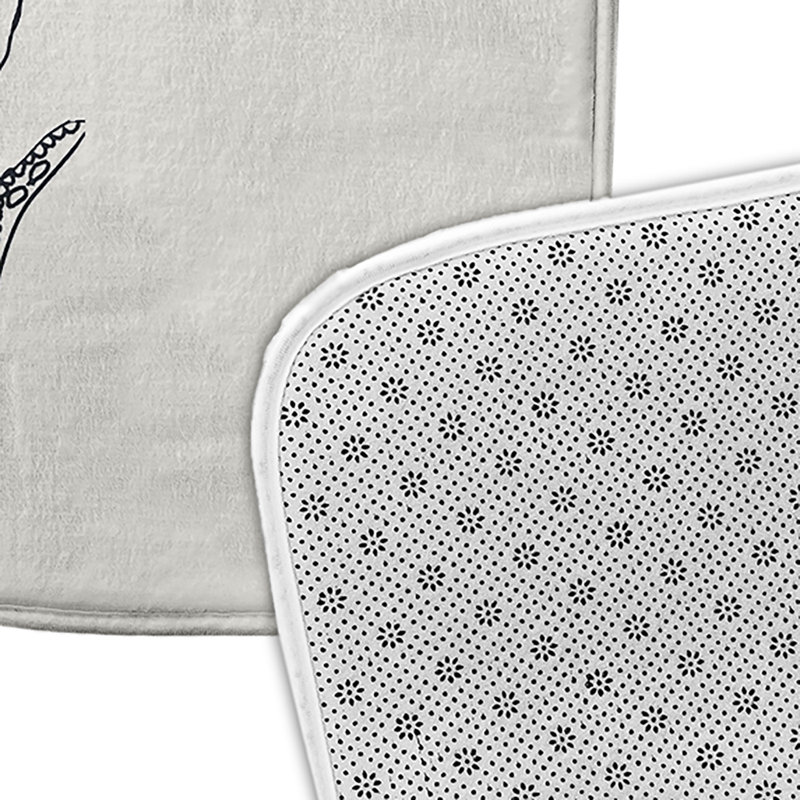 Tapis de bain Shark, L 21 po x L 34 po, Blanc