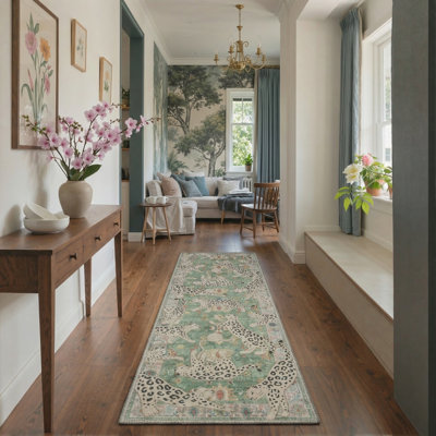 Tapis léopard / sauge Allandale Lynx