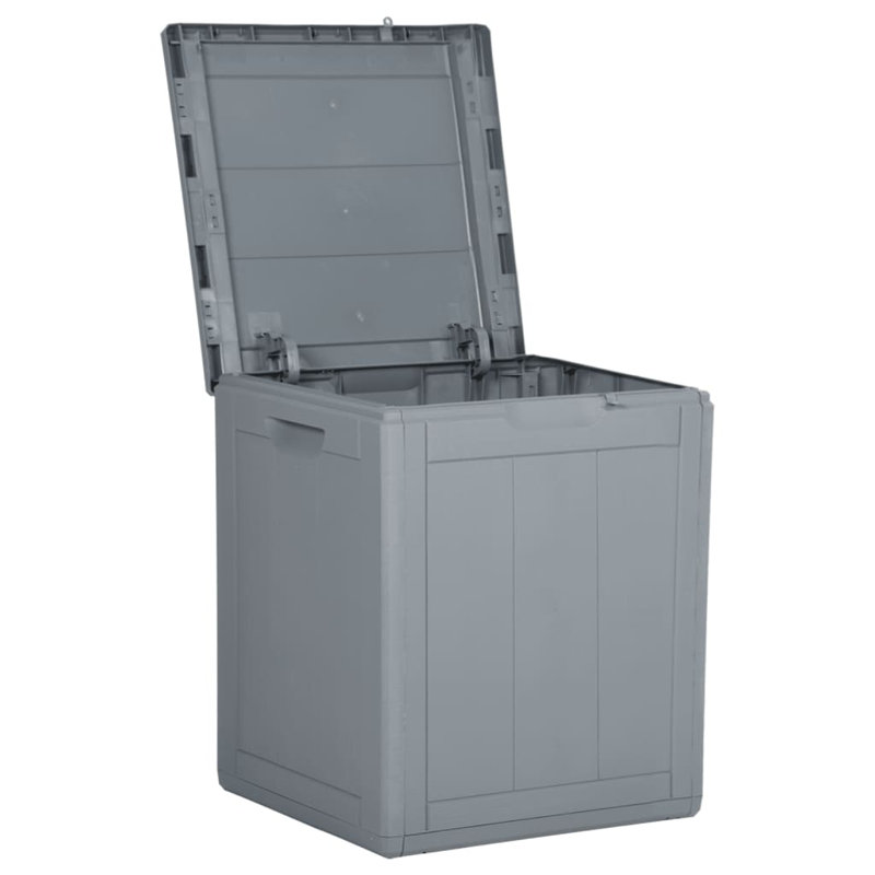 17 Stories Garden Storage Box 90L Grey PP Wood Look
