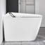 Toilette blanche allongée intelligente avec siège à ouverture / fermeture automatique, contrôle du coup de pied, chasse d'eau à jet siphonique 1,28, plusieurs modes de lavage et siège chauffant pour le confort de la salle de bain-127346843