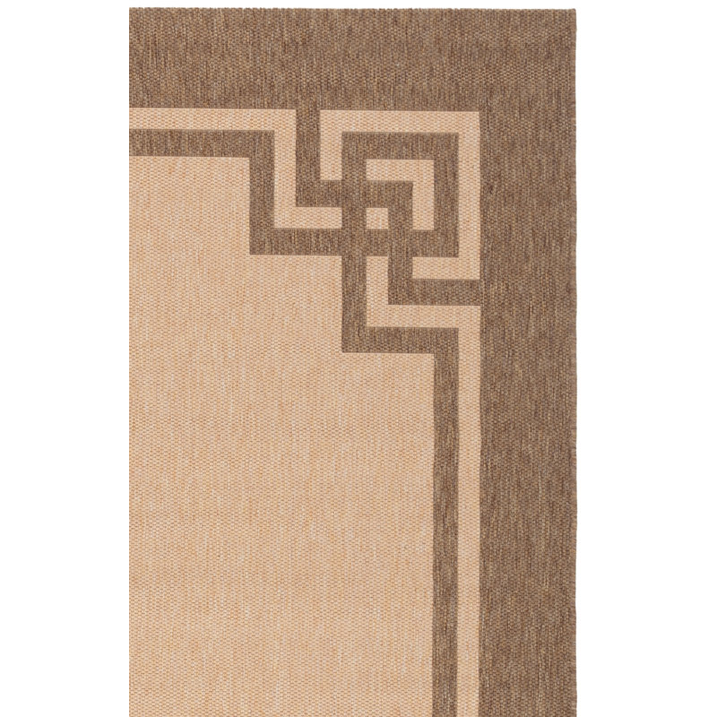 Tapis beige déco / beige foncé, Tapis de couloir 2 pi 7 po x 8 pi 2 po