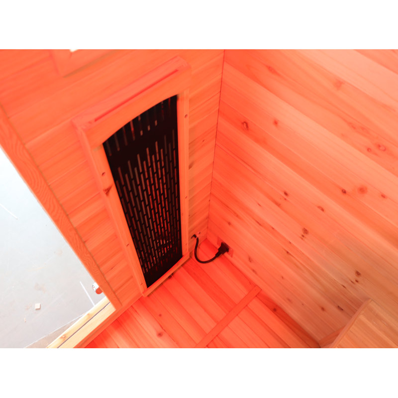 SunRay Saunas 3 - Person Bluetooth Compatible FAR Infrared Sauna in Hemlock