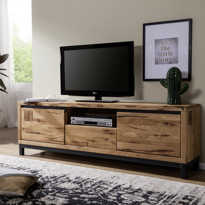 Villanders Unfinished TV Stand for TVs up to 78", Ecru