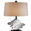Lampe de table haute en polyrésine de 25,5 po avec finition bronze et détails en verre
