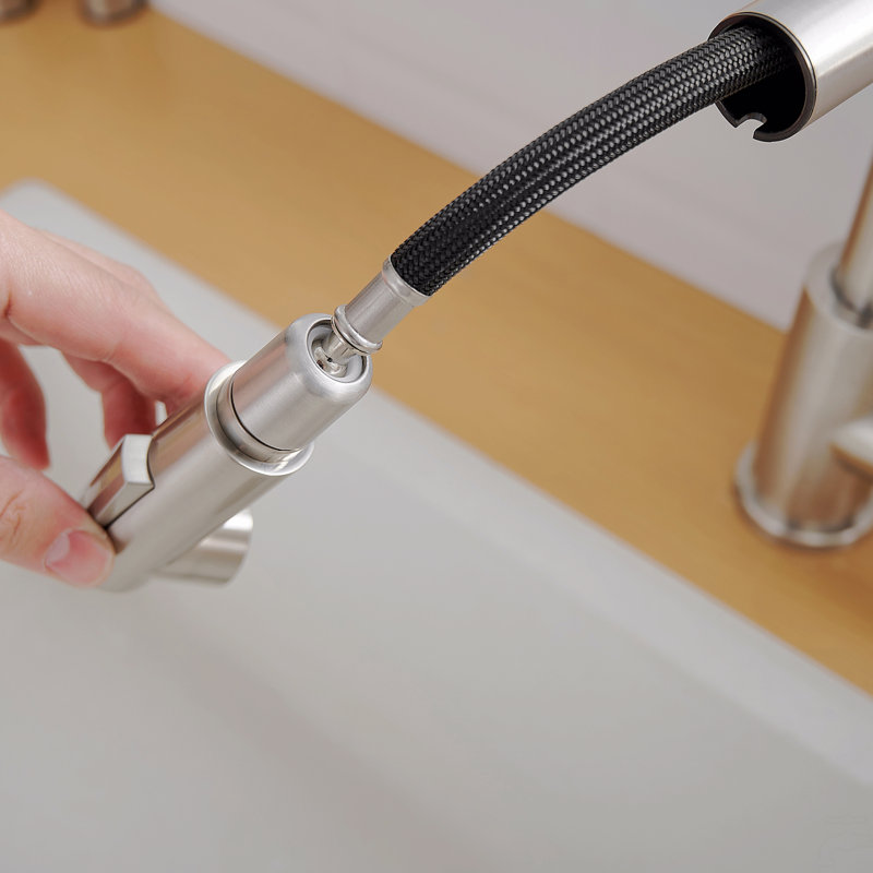 Robinets de cuisine de robinet d'évier avec douchette rétractable, robinet de préparation de mini-bar pour salle de bain