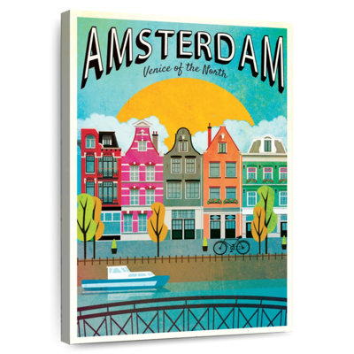 Affiche rétro de Amsterdam