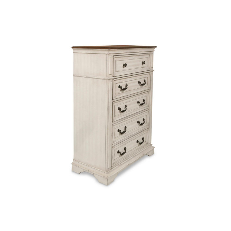 Norcross 5-drawer Wood Chest, Antique White