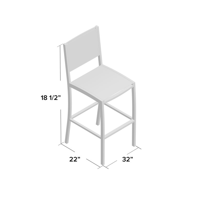 Travira Outdoor 3 - Piece Bar Height Dining Set, White Performance, Tekwood Natural