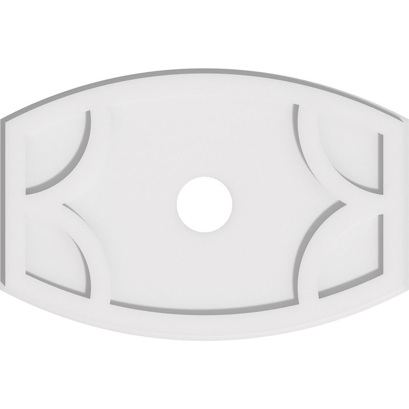 Diamètre intérieur de médaillon contemporain en PVC 3 po Kailey, H 14,625 po x l 22 po x P 1 po