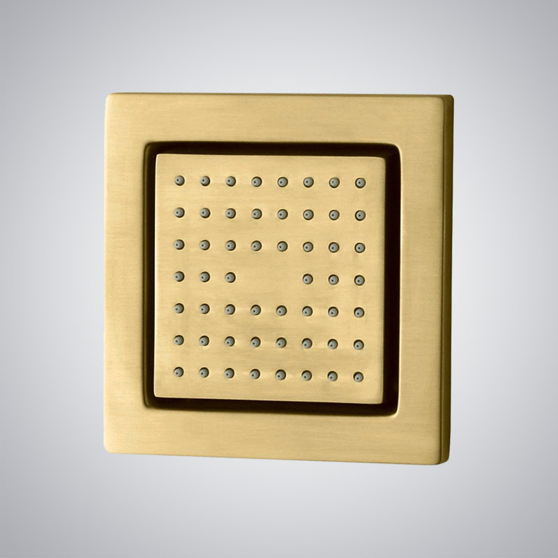 Latina 20x14" Brushed Gold LED Digital Musical Shower System – Remote Controlled Rainfall & Waterfall Ceiling Mount