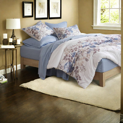 Ensembles de literie floraux de qualité supérieure, conception en polyester bleu pour le confort de la maison